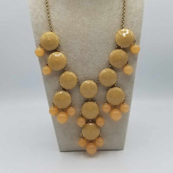 J Crew Long Beige Bib Necklace - Picture 9 of 12